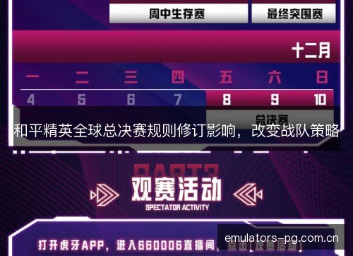 和平精英全球总决赛规则修订影响,改变战队策略 和平精英全球总决赛规则修订影响,改变战队策略